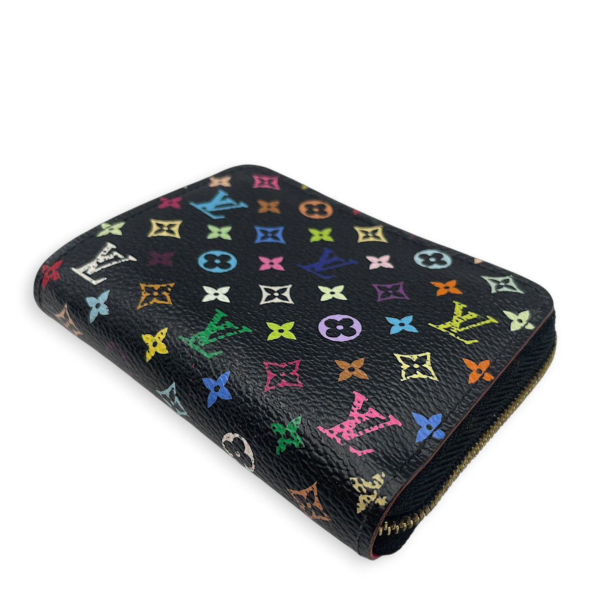 Multicolore Zippy  Wallet in Monogram Coated Canvas Gold hardware