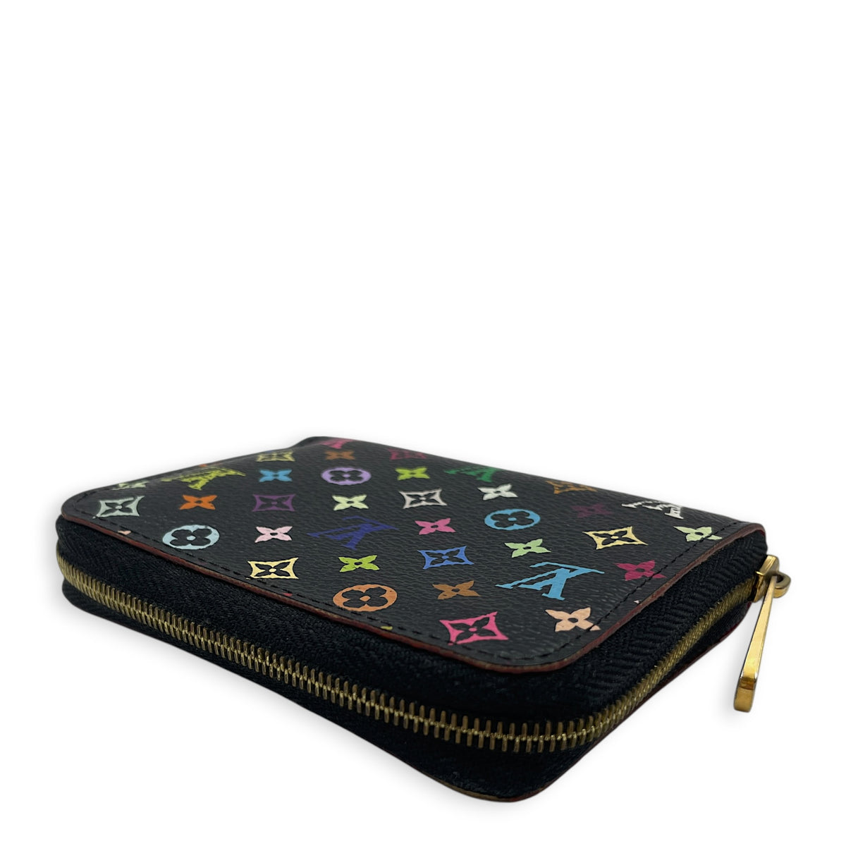 Multicolore Zippy  Wallet in Monogram Coated Canvas Gold hardware