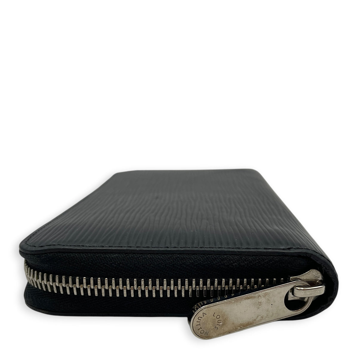 Zippy Black Wallet in Epi Leather Silver hardware