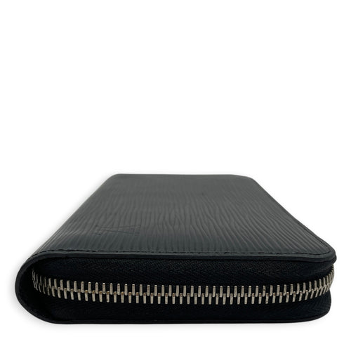 Zippy Black Wallet in Epi Leather Silver hardware