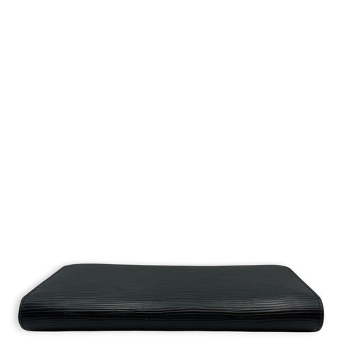 Zippy Black Wallet in Epi Leather Silver hardware