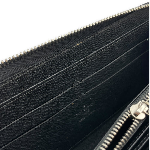 Zippy Black Wallet in Epi Leather Silver hardware