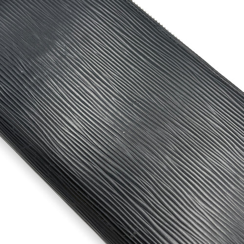 Zippy Black Wallet in Epi Leather Silver hardware