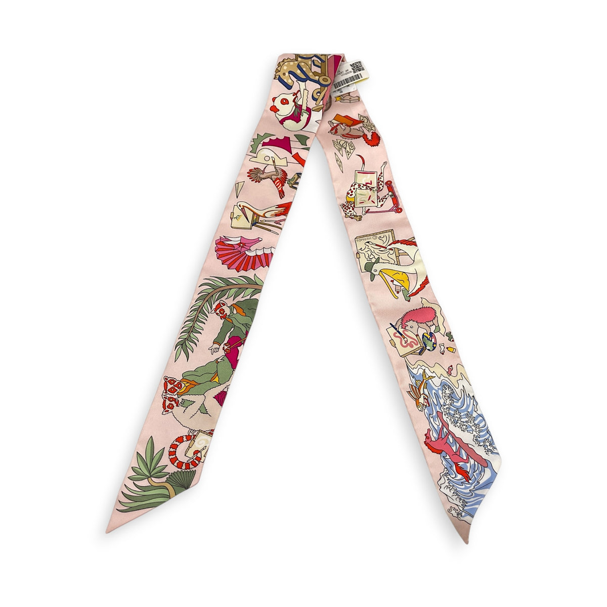 Academia Hippica Rose Nacre/Vert Twilly in Silk