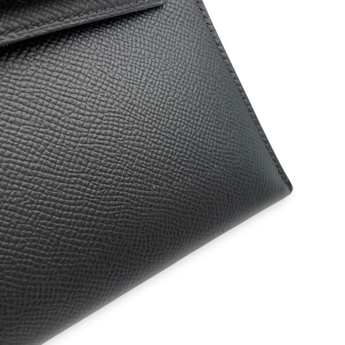 Sellier Kelly 20 Noir in Epsom Gold hardware