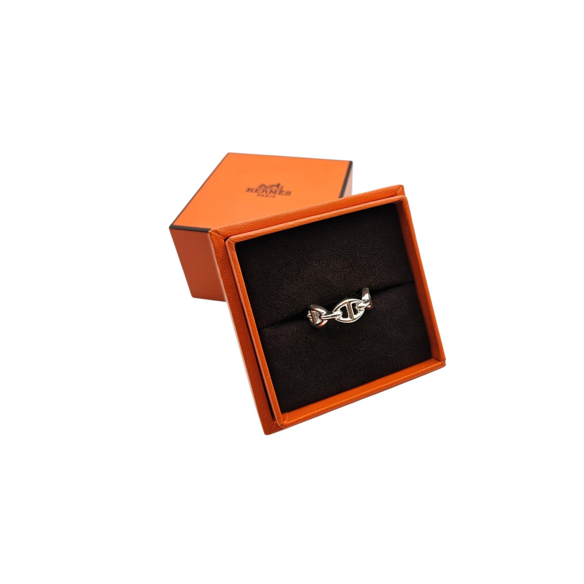Chaine d'Ancre enchainee Ring. Sz:53 Ring Silver hardware