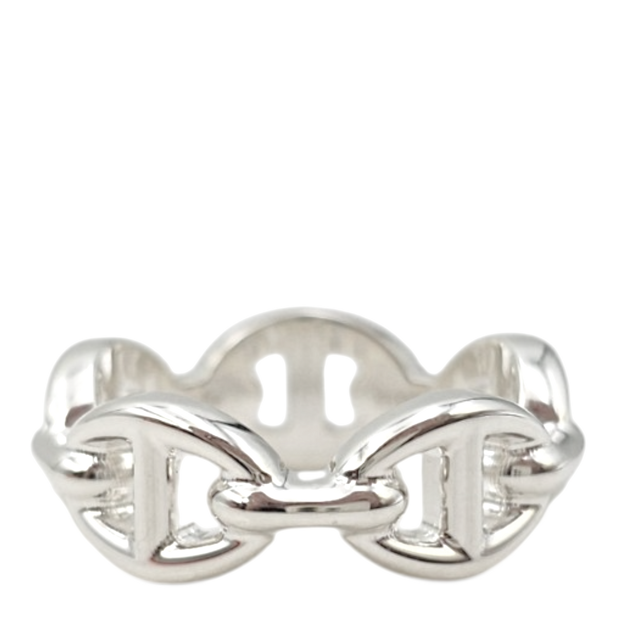 Chaine d'Ancre enchainee Ring. Sz:53 Ring Silver hardware