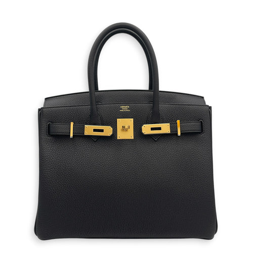 Birkin 30 Noir in Togo Gold hardware