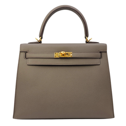 Sellier Kelly 25 Etain in Epsom Gold hardware