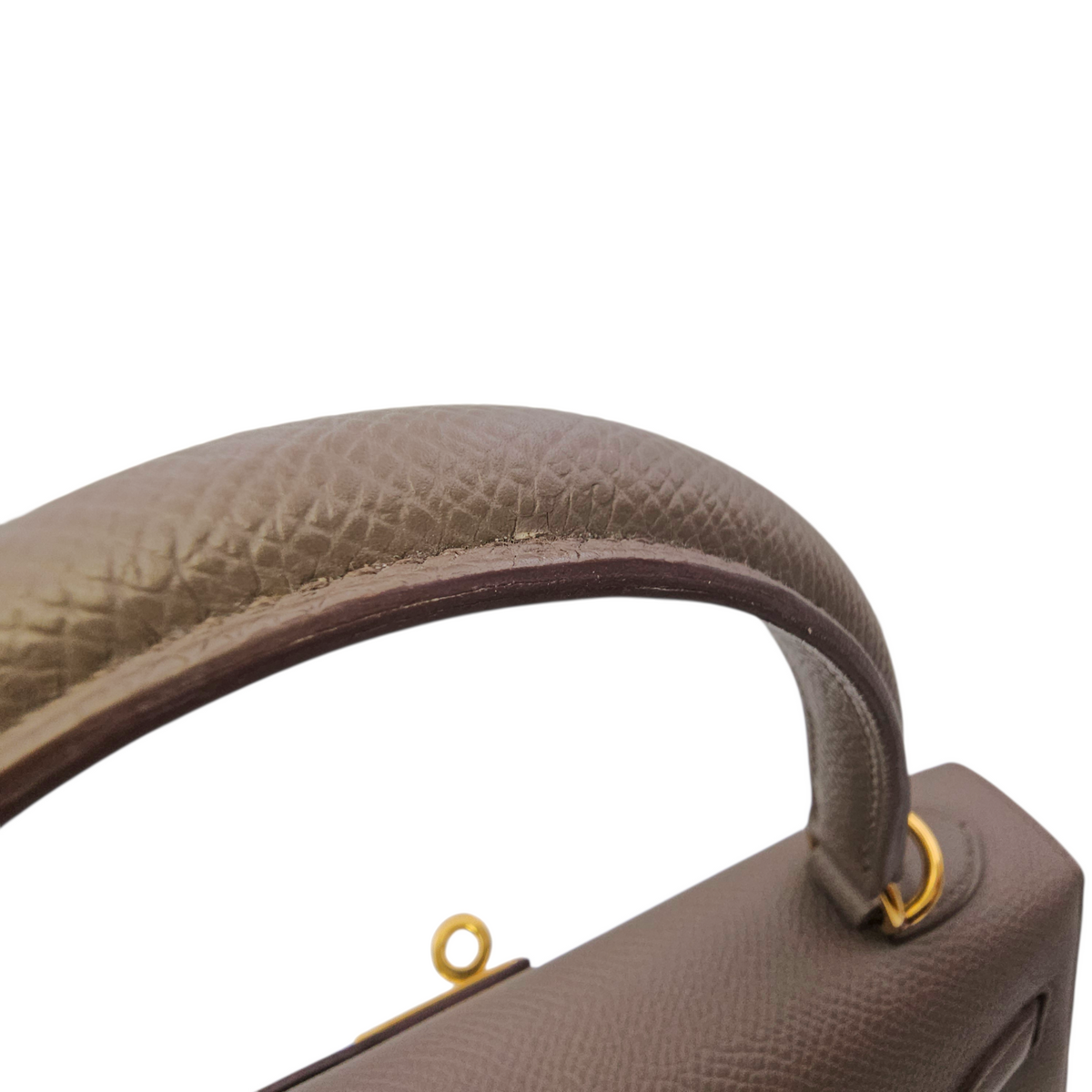 Sellier Kelly 25 Etain in Epsom Gold hardware