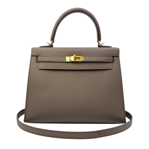 Sellier Kelly 25 Etain in Epsom Gold hardware