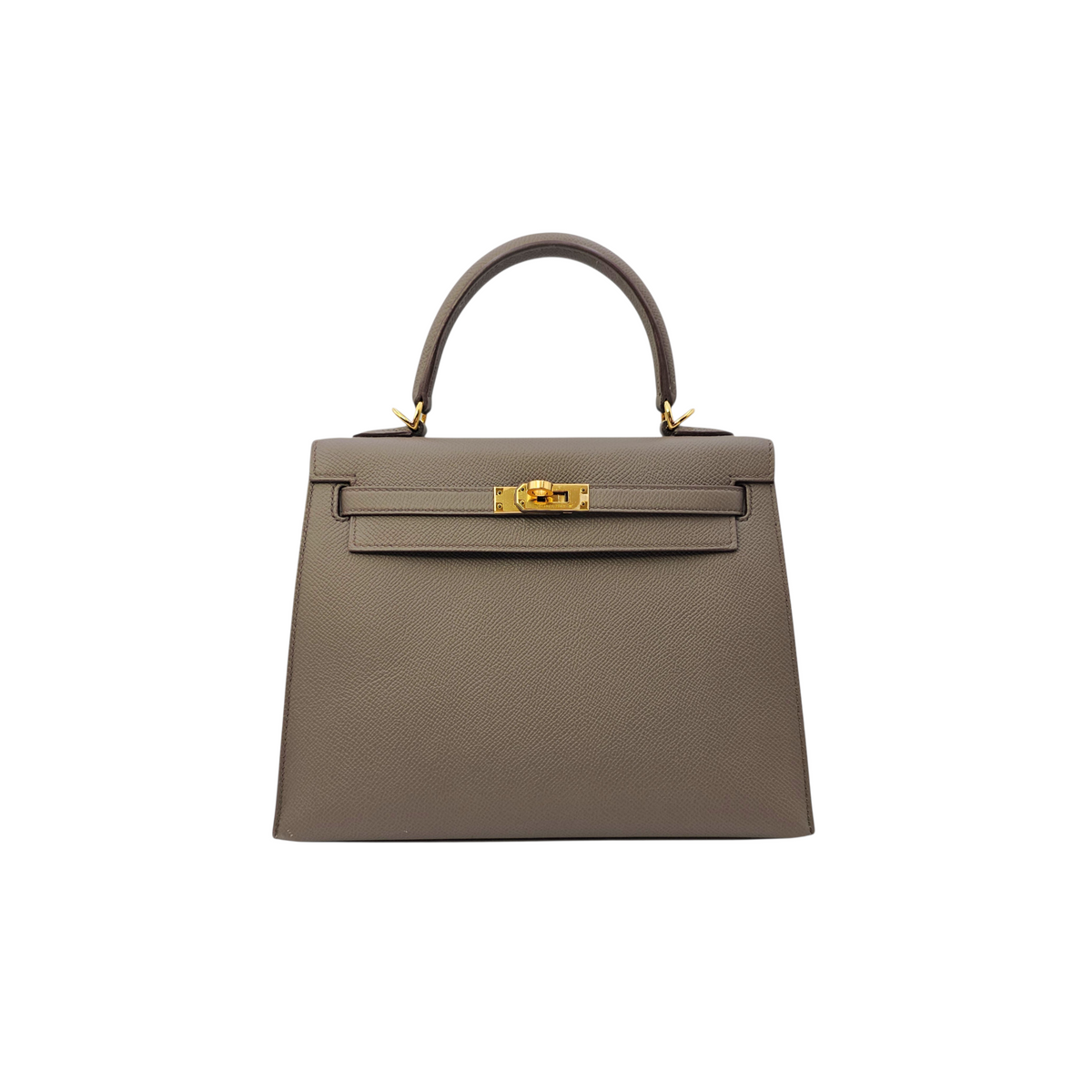 Sellier Kelly 25 Etain in Epsom Gold hardware