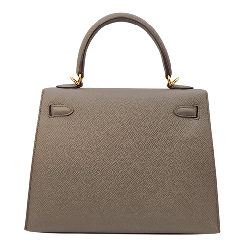 Sellier Kelly 25 Etain in Epsom Gold hardware