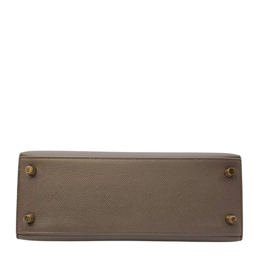 Sellier Kelly 25 Etain in Epsom Gold hardware