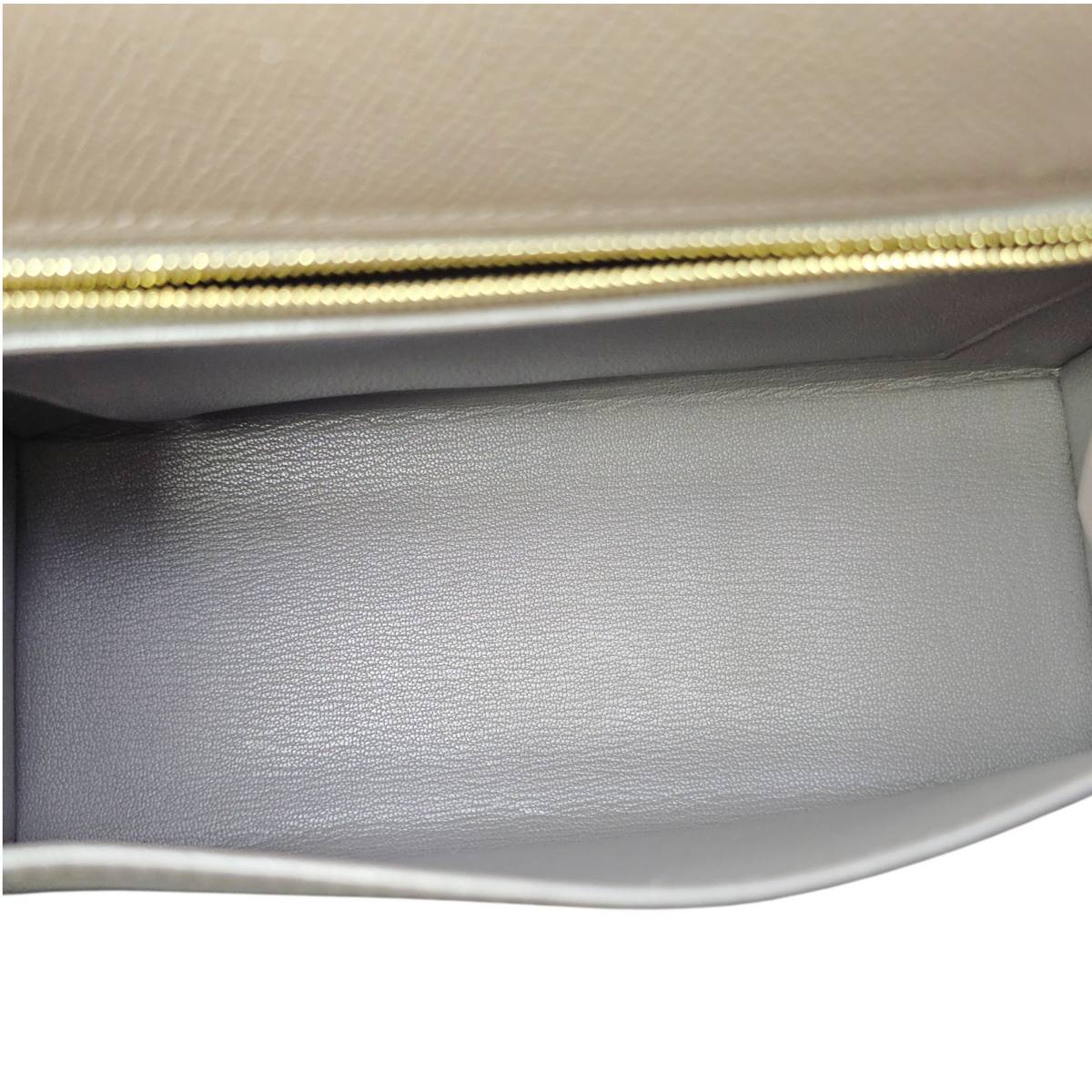 Sellier Kelly 25 Etain in Epsom Gold hardware