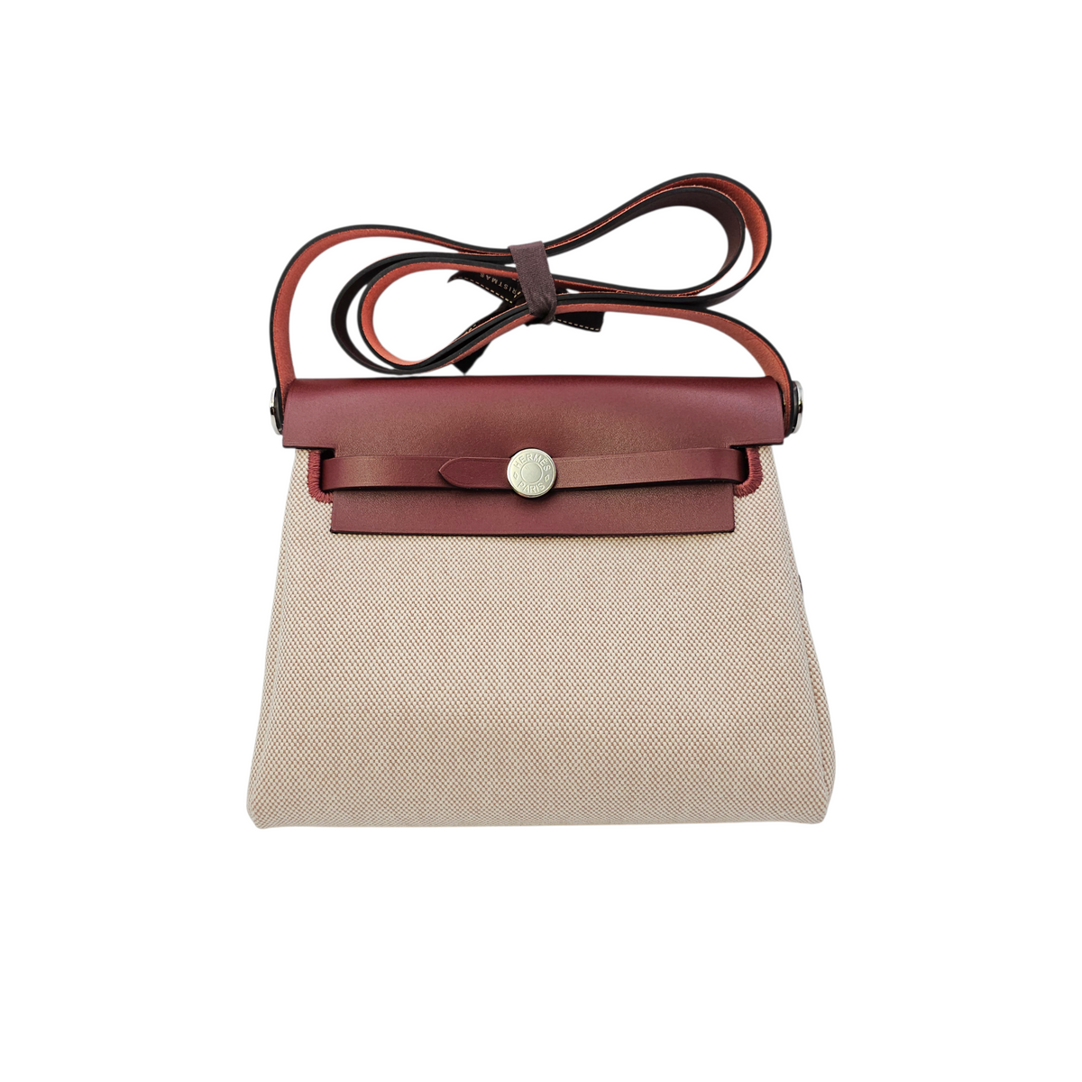 Herbag Mini Rouge H /Ecru-beige in Vache Hunter/Toile  Palladium hardware