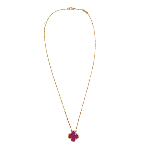 Vintage Alhambra Pendant Necklace  in Pink