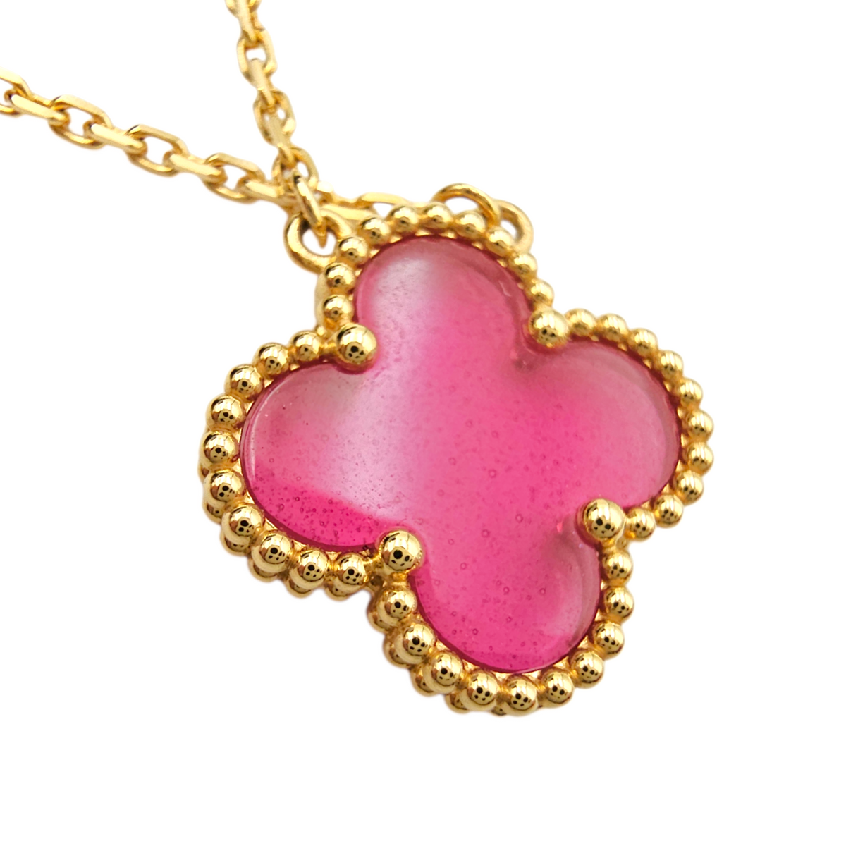 Vintage Alhambra Pendant Necklace  in Pink