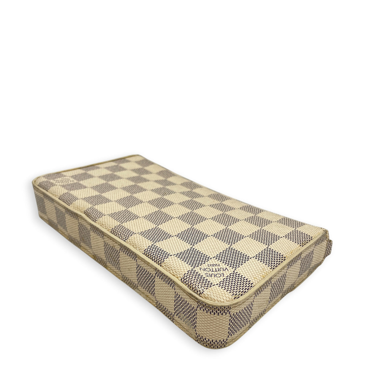 Felicie Damier Azur Pochette  Damier Azur Wallet On Chain in Coated Canvas Gold hardware