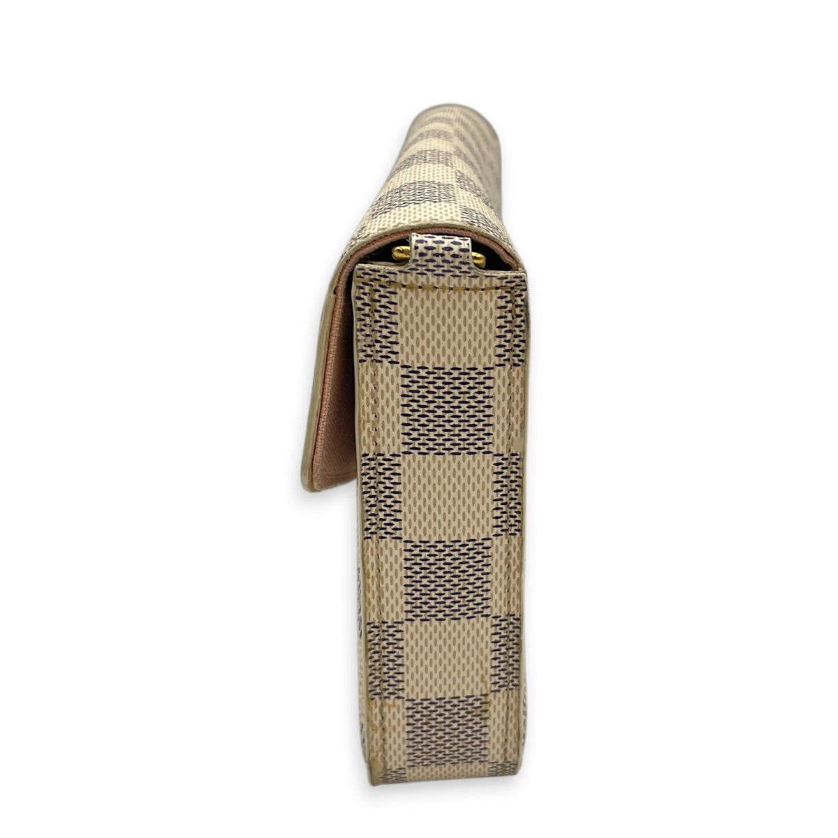Felicie Damier Azur Pochette  Damier Azur Wallet On Chain in Coated Canvas Gold hardware