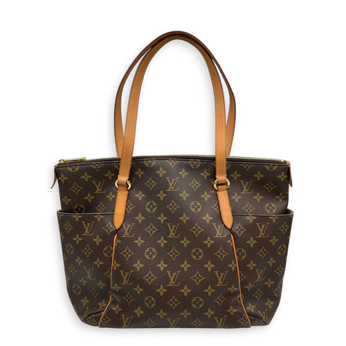 Totally Brown Tote Bag in Monogram Coated Canvas Gold hardware