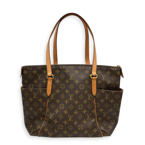 Totally Brown Tote Bag in Monogram Coated Canvas Gold hardware