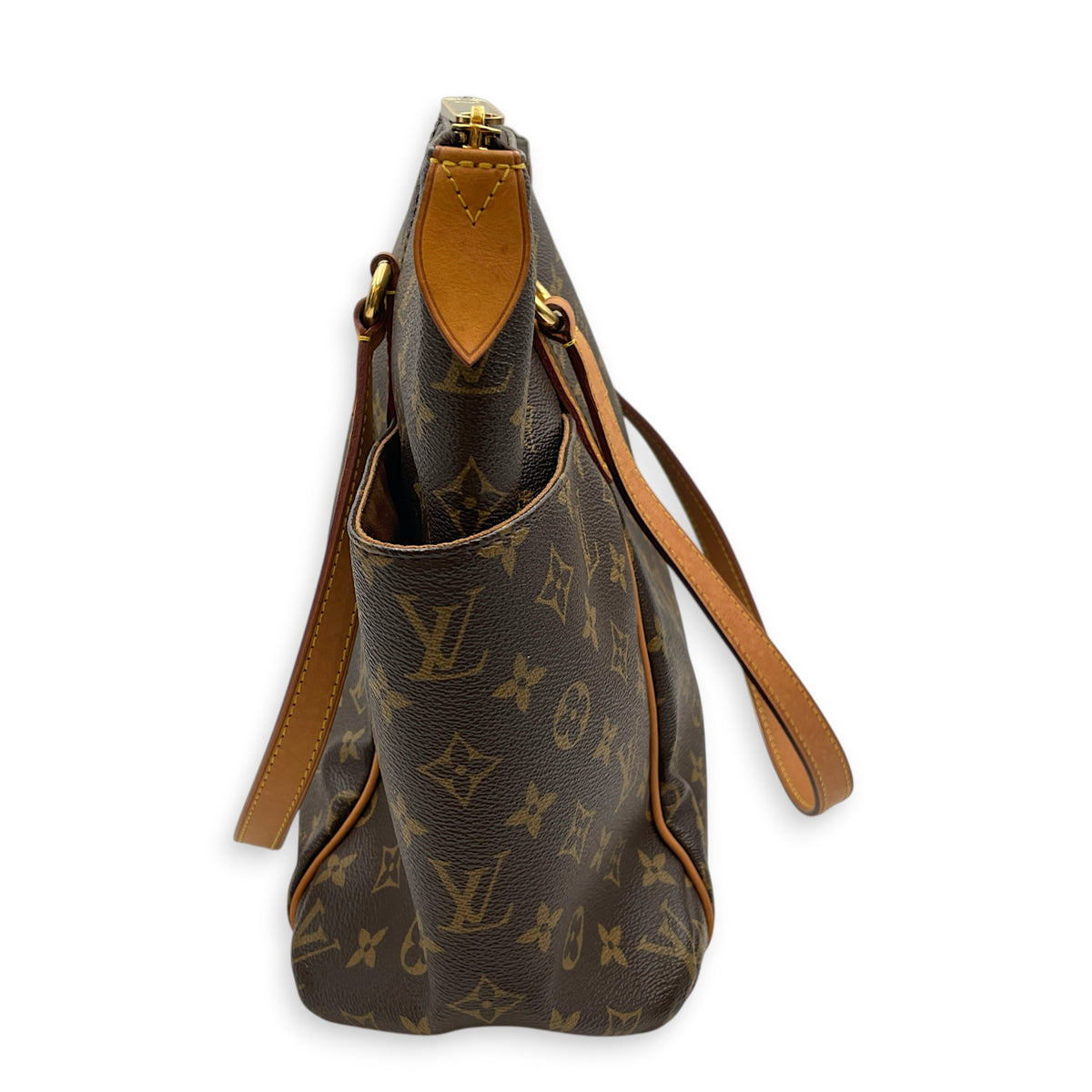 Totally Brown Tote Bag in Monogram Coated Canvas Gold hardware