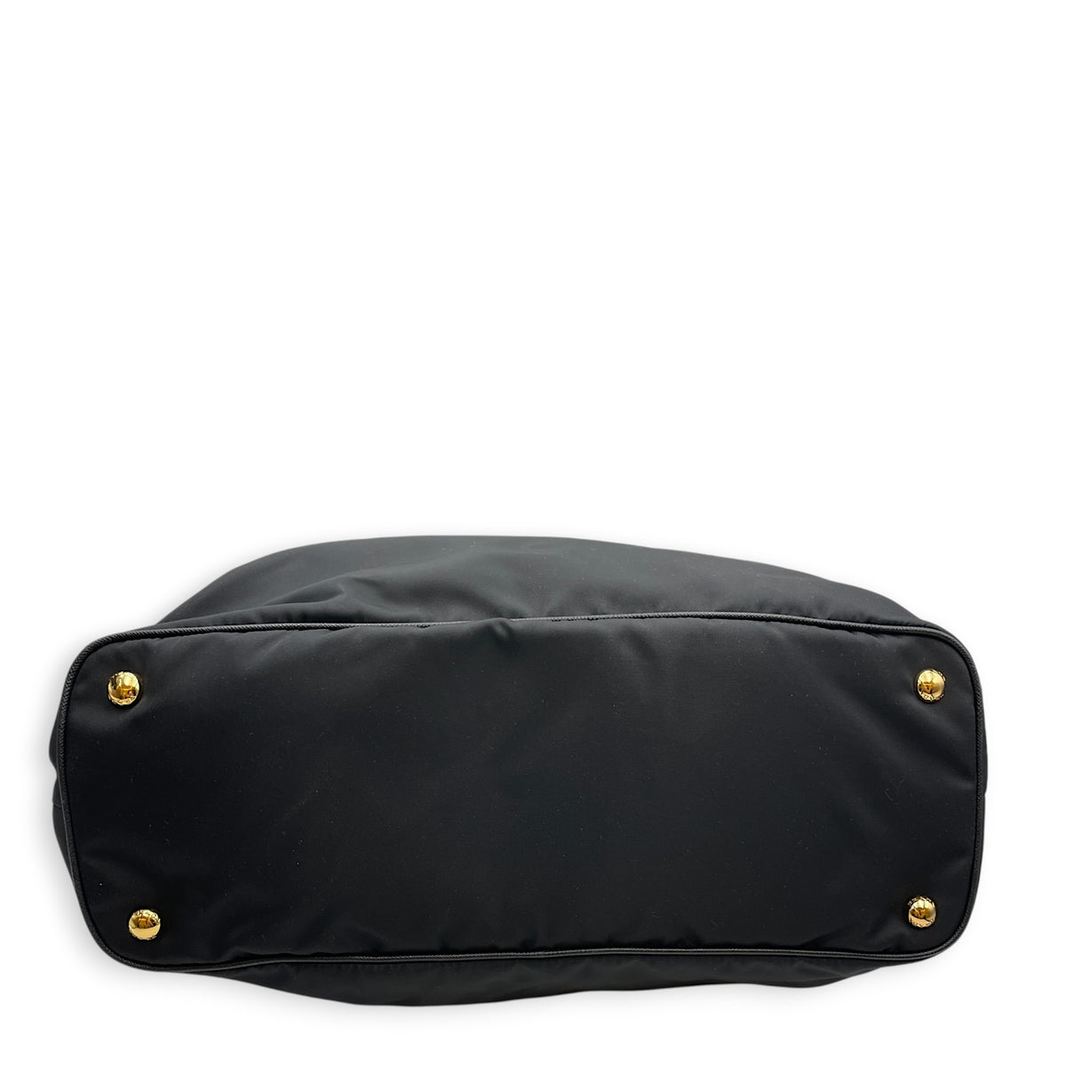Tessuto  Black Tote Bag in Nylon Gold hardware
