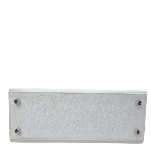 Sellier Kelly 25 Blue Brume/Vert Jade/Gold in Epsom Palladium hardware