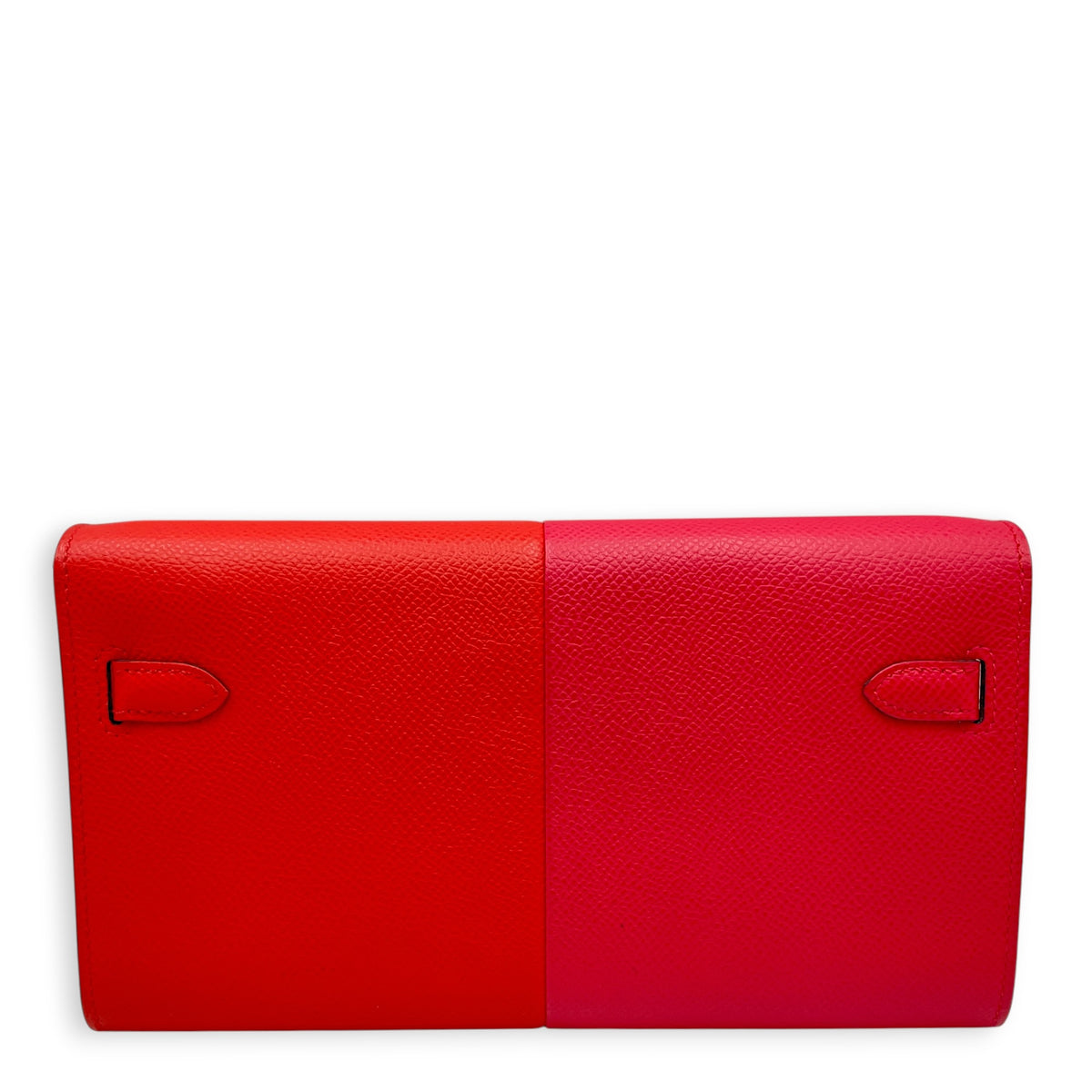 Kelly To Go  Rose Extreme/Rouge De Coeur/ Blue Zanzibar Wallet in Epsom Palladium hardware