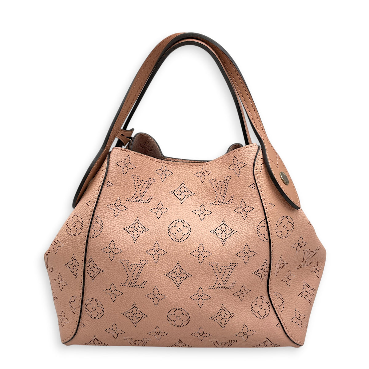 PM Blossom Hina Pink Top Handle Bag in Mahina Leather Silver hardware