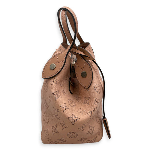 PM Blossom Hina Pink Top Handle Bag in Mahina Leather Silver hardware