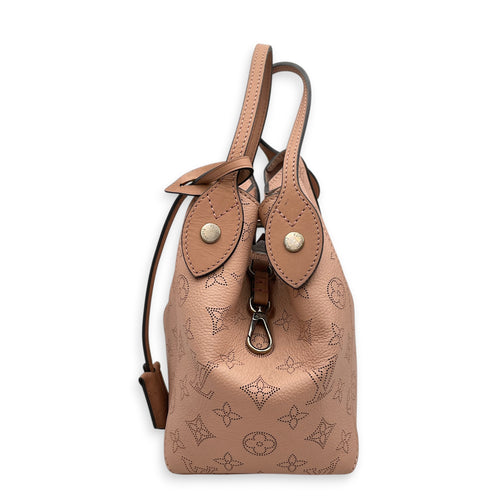 PM Blossom Hina Pink Top Handle Bag in Mahina Leather Silver hardware