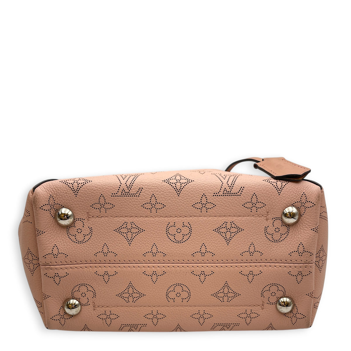 PM Blossom Hina Pink Top Handle Bag in Mahina Leather Silver hardware