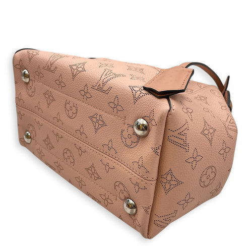 PM Blossom Hina Pink Top Handle Bag in Mahina Leather Silver hardware