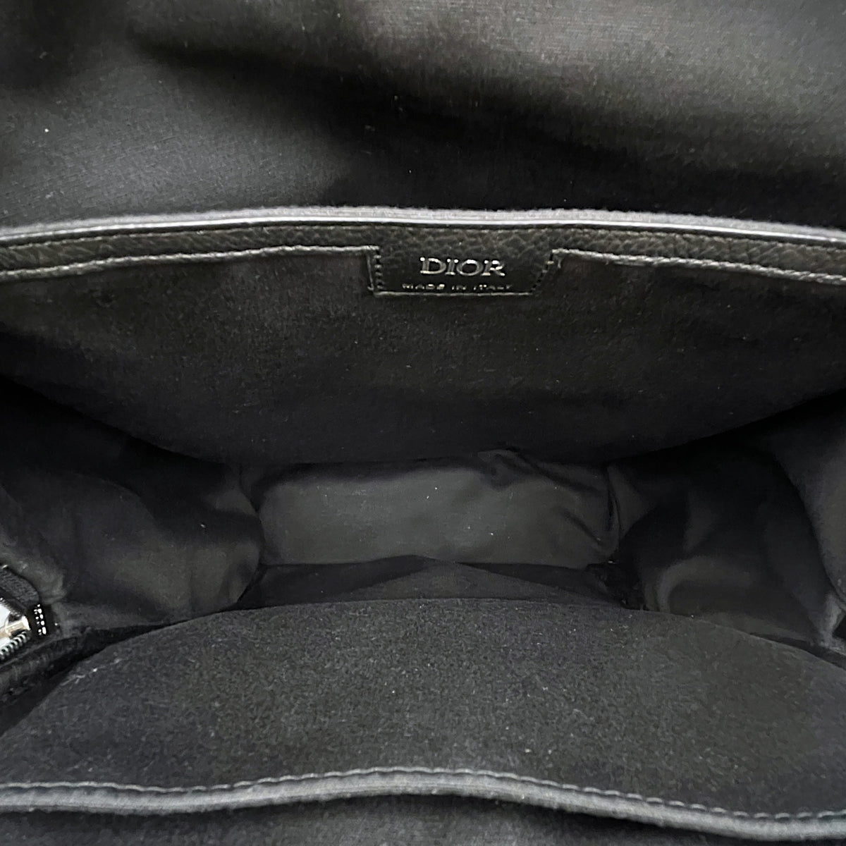 Rider Soft Zipped  Black Backpack in Jacquard Silver hardware