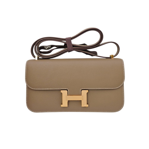 Constance Elan Etoupe in Epsom Rose Gold hardware