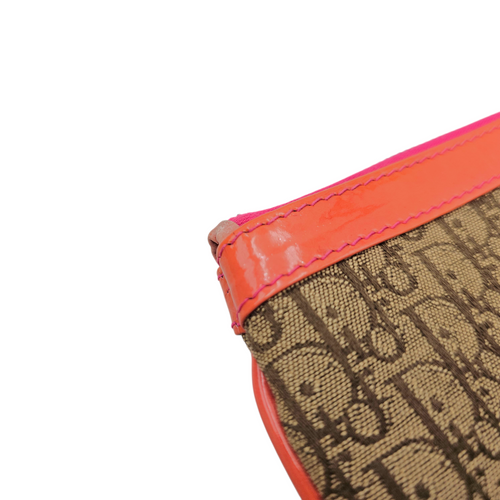 Trotter  Brown Clutch in Jacquard Antique Brass hardware