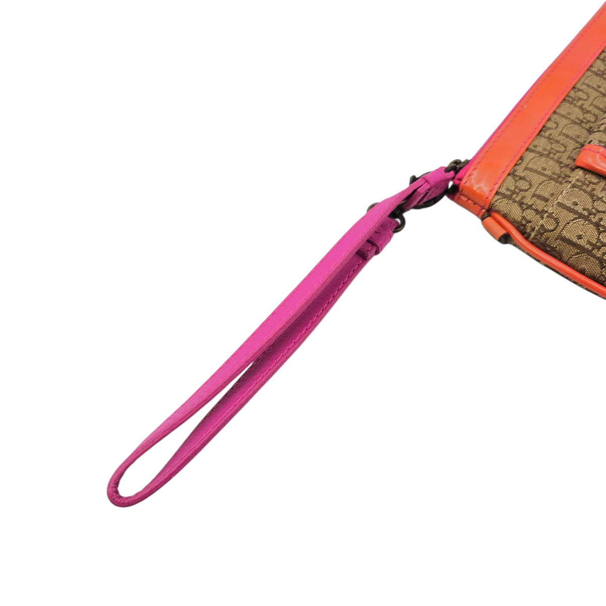 Trotter  Brown Clutch in Jacquard Antique Brass hardware