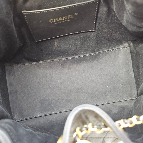 C25 Small Black Shoulder Bag in Caviar Leather Gold hardware