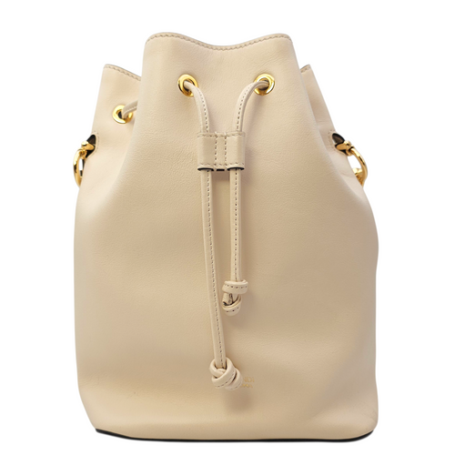 Mon Tresor Beige Bucket Bag in Calfskin Gold hardware