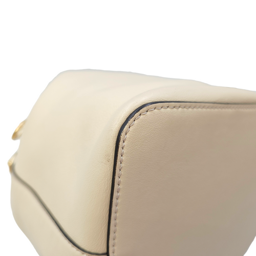 Mon Tresor Beige Bucket Bag in Calfskin Gold hardware