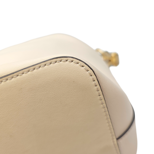 Mon Tresor Beige Bucket Bag in Calfskin Gold hardware