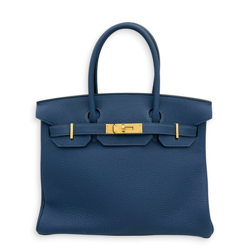 Birkin 30 Deep Blue in Togo Gold hardware