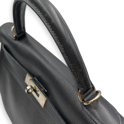 Kelly 32 Noir in Evergrain  Palladium hardware