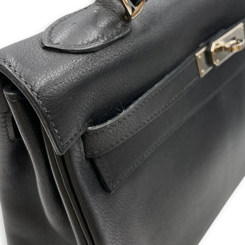 Kelly 32 Noir in Evergrain  Palladium hardware