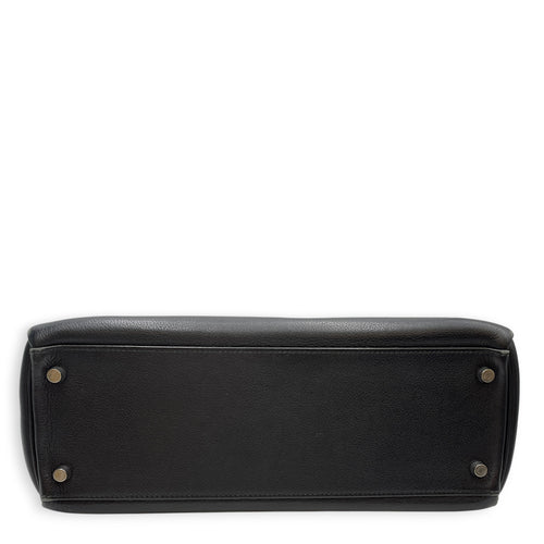 Kelly 32 Noir in Evergrain  Palladium hardware