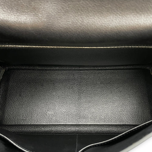 Kelly 32 Noir in Evergrain  Palladium hardware