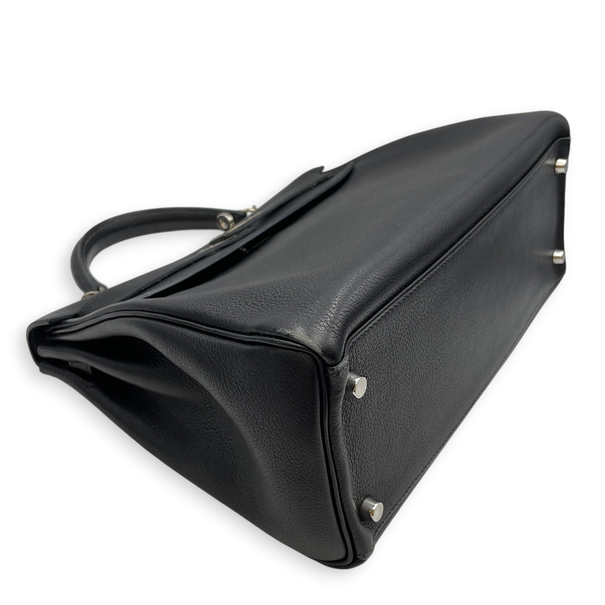 Kelly 32 Noir in Evergrain  Palladium hardware