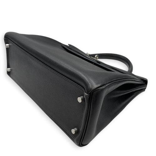 Kelly 32 Noir in Evergrain  Palladium hardware